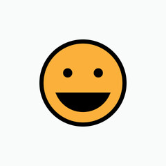 Smiley Emoticon, Happy Symbol. Funny Expression. Comedy Movie Genre Icon.  
