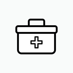 Medical Kit Icon. Doctor Equipment, Paramedic Bag Symbol  for Design, Presentation, Website or Apps Elements – Vector.        