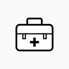 Medical Kit Icon. Doctor Equipment, Paramedic Bag Symbol  for Design, Presentation, Website or Apps Elements – Vector.        