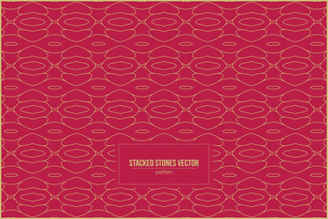 vector pattern of stacked stones in red background