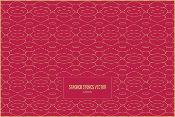 vector pattern of stacked stones in red background