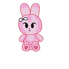 Rabbit pink pink mini animal
