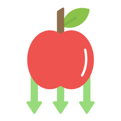 Falling Apple Icon
