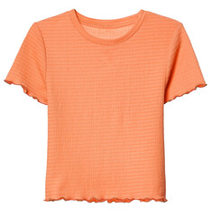 Orange t shirt isolated on white background