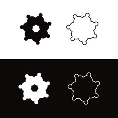 Flower vector logo template design