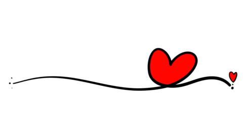 Love heart red heart  letter art concept