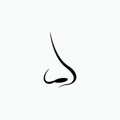 5 Senses Icons. Nose, Smell Symbol – Vector.      