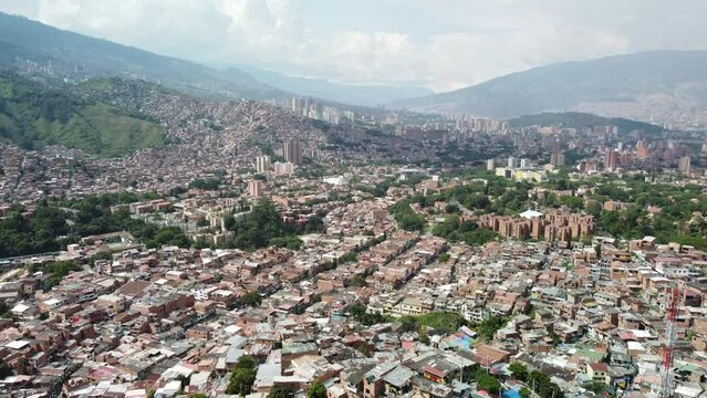 The sprawling cityscape of Medellin and its hills, Colombia!