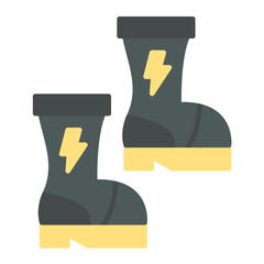 Fototapeta premium Electrician Boots Icon