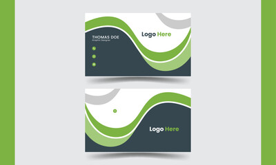 Fototapeta premium Creative Double-sided Modern Business Card Template Design Illustration Identity