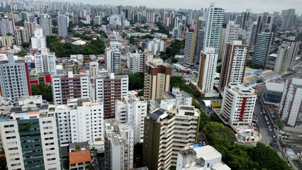 salvador, bahia, brazil - may 17, 2023: Aerial view of residential buildings in the city of Salvador.