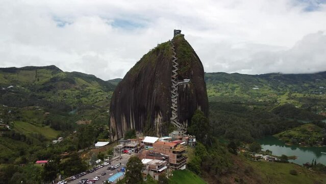 Guatape, Colombia and its famous mountain, El Penon!