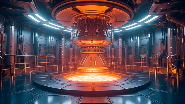 Inside the Core, The Power of a Nuclear Reactor Contained in Metal Enclosure, Generative AI
