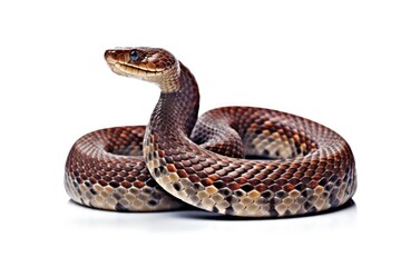 Fototapeta premium snake on isolated white
