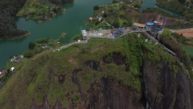 Guatape, Colombia and its famous mountain, El Penon!