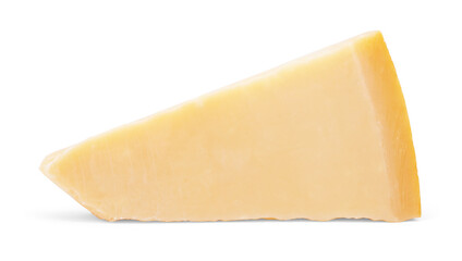 Piece of cheese on whire background