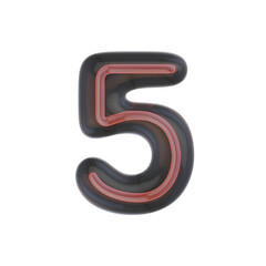 Glass or Neon 3D Alphabet or PNG Letters