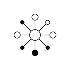 Molecule Icon,  Atomic Symbol for Design, Presentation, Website or Apps Elements  - Vector.    