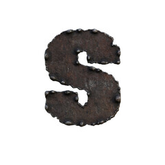 Rough & Rusty Iron 3D Alphabet or PNG Letters