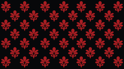 seamless pattern with red hearts vector illustration. Vintage background