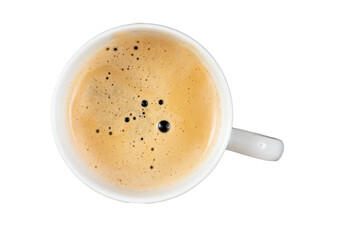 cup of coffee isolated over transparent background