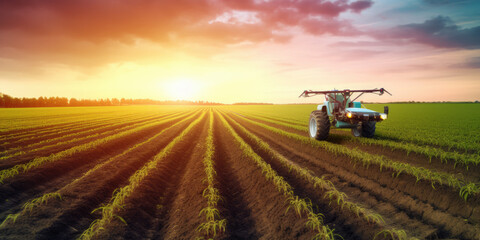Futuristic and ai controlled agriculture, generative AI