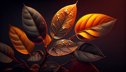 Lily flowers bouquet closeup beautiful lighting Ai generated image