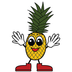 Fruit character vector illustration.