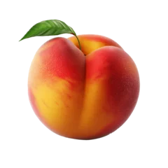 Fotobehang Fresh peach fruit whole piece © CozyDesign