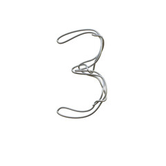 Metalic Wire3D Alphabet or PNG Letters