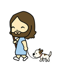 Cartoon jesus christ illustration