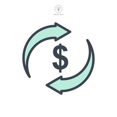 cash flow icon symbol template for graphic and web design collection logo vector illustration
