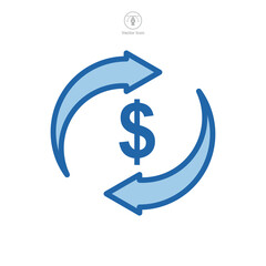 cash flow icon symbol template for graphic and web design collection logo vector illustration