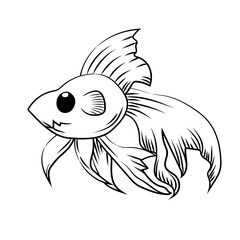 illustration of a cartoon fish