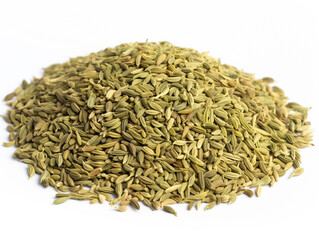 cumin seeds isolated on white background