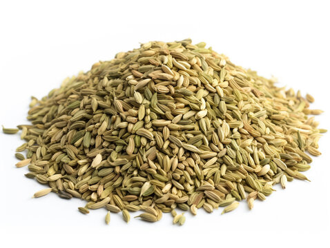 cumin seeds isolated on white background