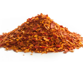 red paprika powder on a white isolated background 