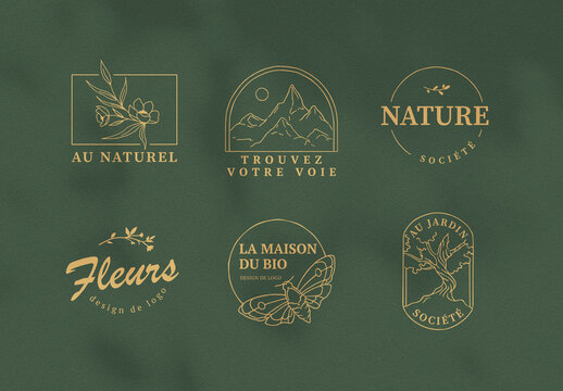 Ensemble de logos bio