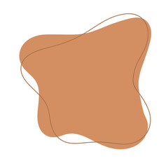 Beige neutral abstract modern shape