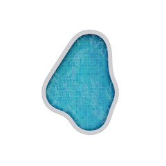 Swimming Pool 3D Alphabet or PNG Letters