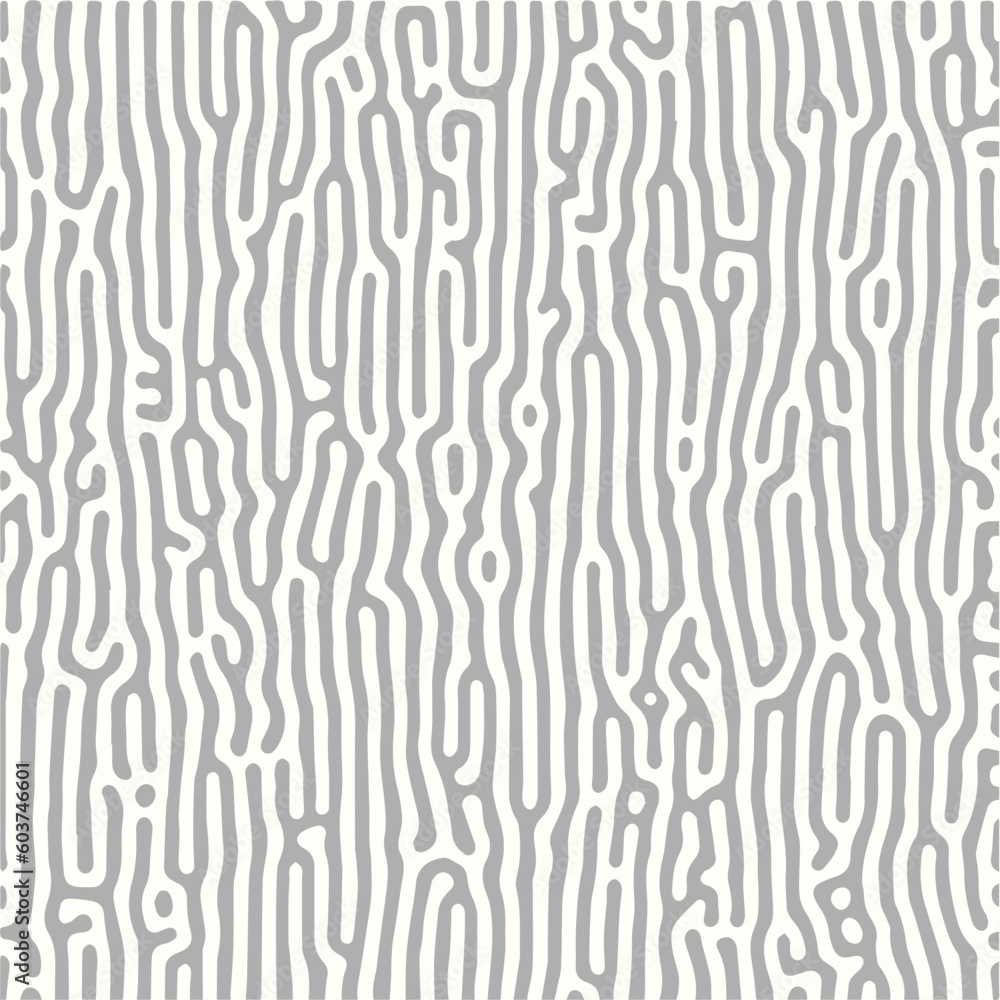 Poster monochrome organic abstract lines turing pattern background