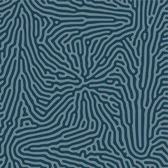 Monochrome reaction diffusion Organic wavy line shapes abstract turing pattern background