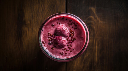 Fresh Red Onion Smoothie on a Rustic Table
