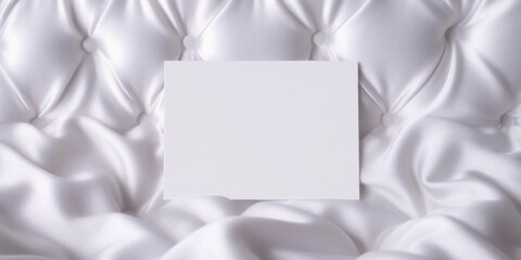 Fototapeta premium mockup white paper on silk cloth generative ai