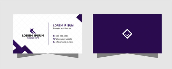 Professional and creative clean business card template design. Modern and simple visiting card layout.