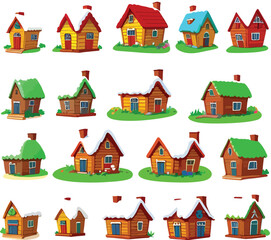Incredible fantasy dwarf house village art vector