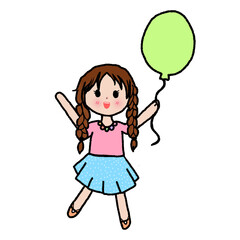 girl with balloon