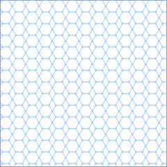White Isometric Blueprint Hexagon Stitch Pattern Background