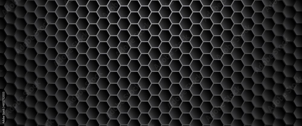 Aufkleber Abstract black texture background hexagon. Seamless pattern of the hexagonal netting. Vector illustration.	
