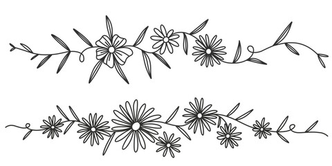 Line art illustration of branches of a tree